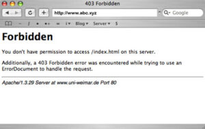 403 Forbidden Error