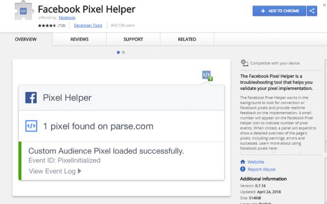 Facebook Pixel Helper