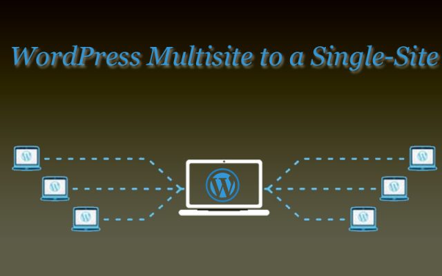 WordPress Multisite to a Single-Site